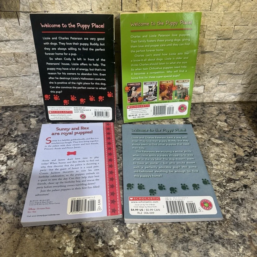 The Puppy Place Books Lot of 3 by Ellen Miles Palace Puppies Laura Dower PB Nice
